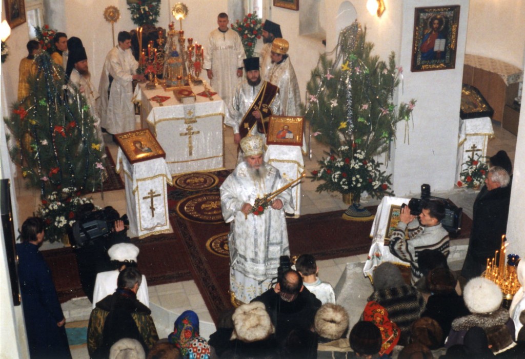 Рождественская служба в соборе, 2000 г.